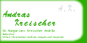 andras kreischer business card